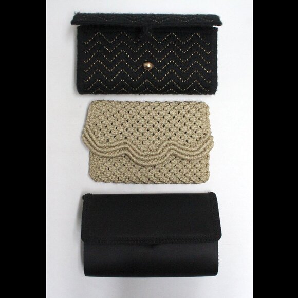 3 Small Estate Clutch Purses - 1 Needs Repair - Picture 1 of 16